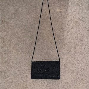 Black detailed clutch